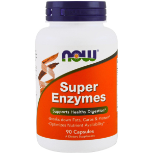 Натуральная добавка Now Foods Super Enzymes 90 капсул (733739029638)