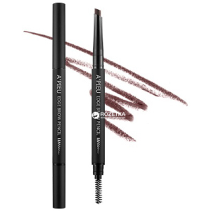 Карандаш для бровей A'pieu Edge Brow Pencil Темно-коричневый 0.35 г (8806185751827) ТОП в Луцке