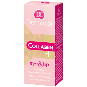 Крем для повік та губ Dermacol Collagen Plus омолоджуючий інтенсивний 15 мл (8595003110372) краща модель в Луцьку