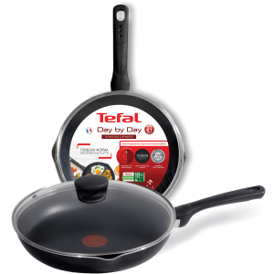 Сковорода Tefal Day by Day 24 см із кришкою (B5580SET) ТОП в Луцьку