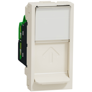 Розетка RJ45 1-модульна Schneider Electric Unica New Studio категорія 6 ​​UTP Бежева (NU341444) в Луцьку