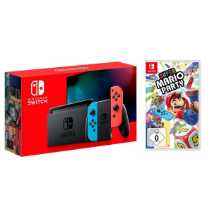 Nintendo Switch Neon blue/red - Обновлённая версия + Super Mario Party + чехол лучшая модель в Луцке