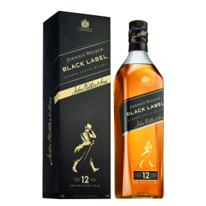 Виски Johnnie Walker Black label 12 лет выдержки 1 л 40% в подарочной упаковке (5000267023625) лучшая модель в Луцке