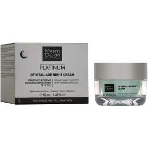 Крем ночной MartiDerm Platinum Gf Vital Age Night Cream Антивозрастной 50 мл (8437015942285) ТОП в Луцке