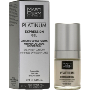 Гель MartiDerm Platinum Expression Gel для контуру очей та губ 15 мл (8437000435471) краща модель в Луцьку