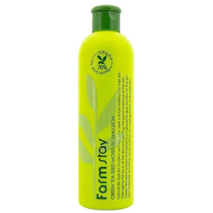 Освіжаюча емульсія для обличчя FarmStay Green Tea Seed Moisture Emulsion із зеленим чаєм 300 мл (8809469770484) ТОП в Луцьку