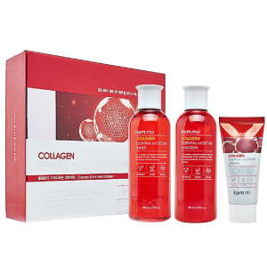 Набір для обличчя на основі колагену FarmStay Collagen Essential Moisture Skin Care 3 Set (8809426959464) краща модель в Луцьку