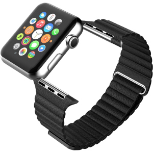 Ремешок Promate Lavish-38 для Apple Watch 38-40 мм 1/2/3/4/5/6/SE Black (lavish-38.black) лучшая модель в Луцке