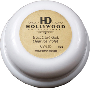 Гель для нарощування нігтів HD Hollywood Builder Gel Clear Ice Violet 50 мл (HD-ГСС50) (2200212225439) краща модель в Луцьку