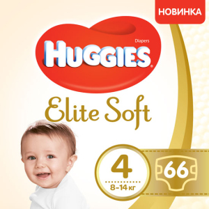 Подгузники Huggies Elite Soft 4 Mega 66 шт. (5029053546339) (5029053545301) ТОП в Луцке