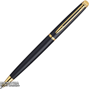 Ручка кулькова Waterman Hemisphere Matte Black BP Синя Чорний корпус (22 003) краща модель в Луцьку