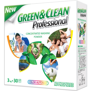 Пральний порошок Green&amp;Clean Professional для кольорового одягу 3 кг (4823069700478) ТОП в Луцьку