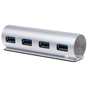 USB хаб Maiwo USB 3.0 4 порти Silver (KH002) ТОП в Луцьку