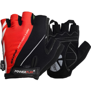 Велоперчатки PowerPlay 5024C M Red (5024C_M_Red) ТОП в Луцьку