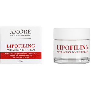 Антивіковий нічний крем для обличчя Amore Lipofiling Anti-aging з ліпофілінговим комплексом 50 мл (4832615948738) ТОП в Луцьку