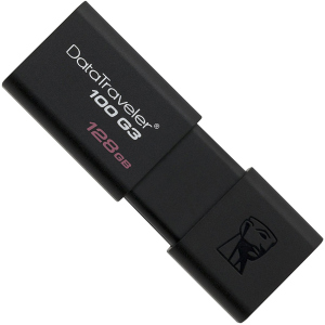 Kingston DataTraveler 100 G3 128GB USB 3.0 Black (DT100G3/128GB) ТОП в Луцьку