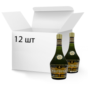 Упаковка Бренді Тиса Ужгород 12 років витримки 40% 0.5 л x 12 шт (4820139280533)