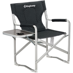 Раскладное кресло KingCamp Deluxe Director chair Black/Stripe (KC3821 BLACK STRIPE) в Луцке