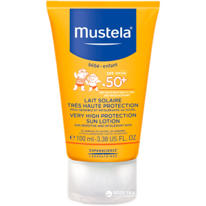 Сонцезахисний лосьйон Mustela з високим ступенем захисту SPF 50+ 100 мл (3504105024390/3504105033576) рейтинг