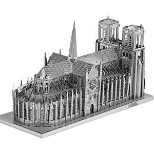 Конструктор Piececool Коллекционная модель Notre Dame Cathedral Paris silver version 114 деталей (P016-S) (6927897200389) в Луцке