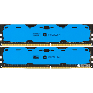 Оперативная память Goodram DDR4-2400 8192MB PC4-19200 (Kit of 2x4096) IRDM Blue (IR-B2400D464L15S/8GDC)