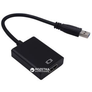 Адаптер Value USB3.0 - HDMI M/F кабель 20 см (S0697) лучшая модель в Луцке