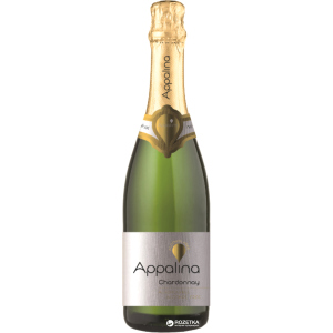 Вино игристое Appalina Chardonnay Sparkling белое полусладкое 0.75 л 0.01% (4049366003290) ТОП в Луцке