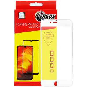 Защитное стекло DENGOS для Apple iPhone 7/8 White (TGR-37)