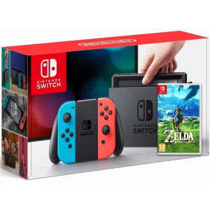 Nintendo Switch Neon Blue-Red + Игра The Legend of Zelda: Breath of the Wild (русская версия) лучшая модель в Луцке