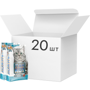 купити Упаковка сухого корму для кішок Пан Кіт Риба 20 шт по 400 г (4820111140497-20)