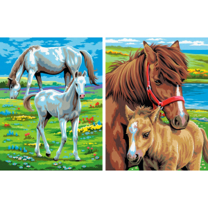 Набор для творчества Sequin Art Painting by numbers Junior-Pairs Horses 23x30 см (SA0215) ТОП в Луцке