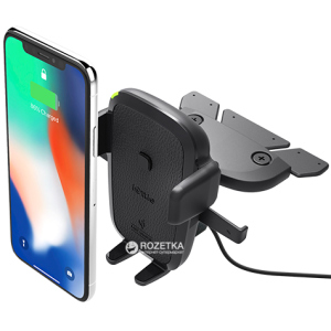 Автодержатель для телефона iOttie One Touch 4 Wireless Qi Charging CD Mount Black (HLCRIO136AM) лучшая модель в Луцке