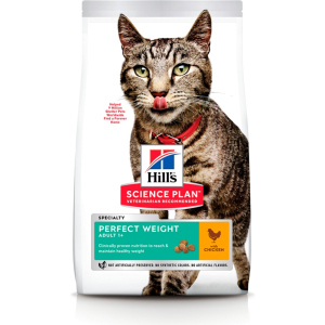 Сухой корм для кошек склонных к ожирению Hill's Science Plan Feline Adult Perfect Weight с курицей - 2.5 кг (604079) (52742025827)