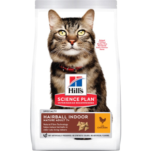 Сухой корм для пожилых кошек старше 7 лет Hill's Science Plan Feline Mature Adult 7+ Hairball & Indoor с курицей - 1.5 кг (604490) (52742761008) рейтинг