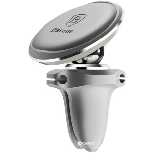 хороша модель Автоутримувач для телефону Baseus Magnetic Air Vent Car Mount Holder Silver (SUGX-A0S)/(162423)