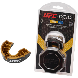 Капа OPRO Junior Gold UFC Hologram Black Metal/Gold (002266001) лучшая модель в Луцке