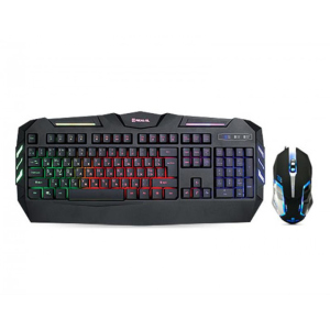 Комплект REAL-EL Gaming 9500 Kit Backlit (клавіатура+миша) Black, USB краща модель в Луцьку