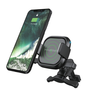 Автотримач для телефону RAVPower Air Vent Car Mount Wireless Black (RP-SH008) в Луцьку