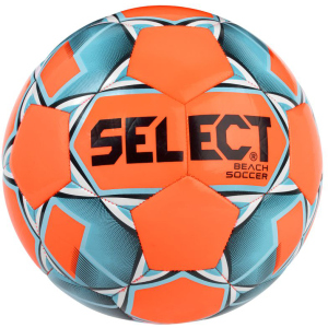 М'яч для пляжного футболу Select Beach Soccer New (314) №5 Orange-Blue (5703543199181) краща модель в Луцьку