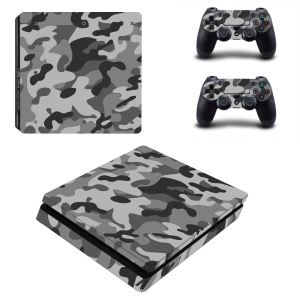 Вінілові наклейки на PS4 SLIM та Dualshock Камуфляж Sony PlayStation 4 Custom Skin Playsole Games (PG126) в Луцьку