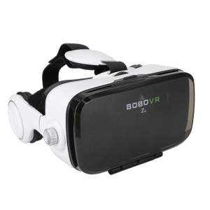 3D очки виртуальной реальности Kronos VR Box Z4 с наушниками и пультом White (par_z4) лучшая модель в Луцке