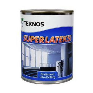 Водорозчинна фарба для стін та стелі Teknos SuperLatexi, 0.9 л надійний