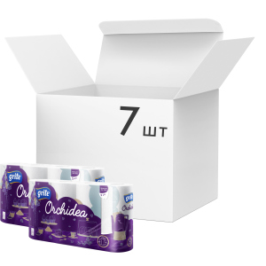 Упаковка бумажных полотенец Grite Orchidea Gold 3 слоя 77 листов 7 шт по 4 рулона (4770023348422) лучшая модель в Луцке