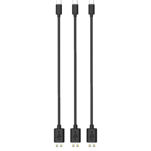 Кабель Timstool USB to Type-C 0.21 м 3 шт Black (DC21-TC-BL) в Луцьку