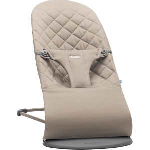 Крісло-шезлонг Baby Bjorn Balance Sand Grey Cotton Сірий (6017) краща модель в Луцьку