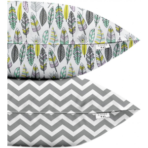 Набор наволочек Cosas Бязь Set Pillow Fether ZigZag 40х60 см 2 шт Grey (4822052024935) надежный