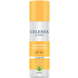 Сонцезахисний спрей-лосьйон Celenes рослинний SPF 50 + UVA/UVB фільтри 150 мл (7350104248277)