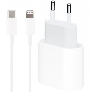 Сетевое зарядное устройство Foxconn для Iphone 11/12 Pro Max 18W и Кабель USB-C to Lightining Foxconn 1 м White в Луцке