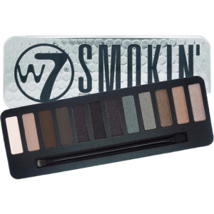 Тіні для повік W7 Smokin' Eye Color Palette палетка 12 кольорів smoky gray and brown 15.6 г (5060406145519) в Луцьку