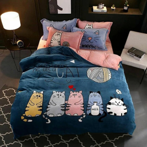 Пододеяльник MirSon Бязь Premium 17-0492 Furry cats 160 x 220 см (2200003469462) в Луцке